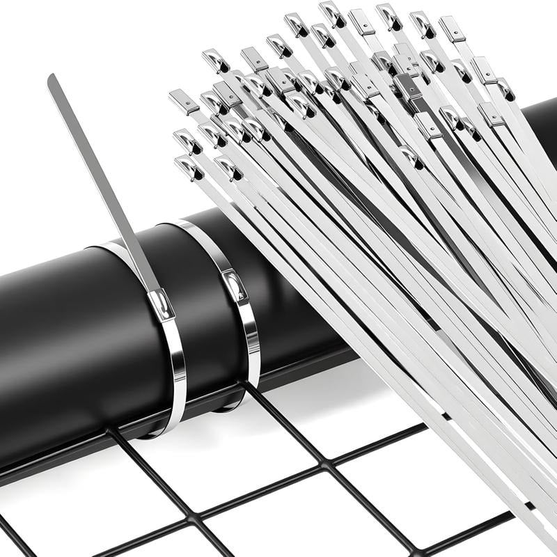 🎉 Special Offer Today Only!🎉🔥Stainless Steel Cable Tie Gun with Metal Zip Ties