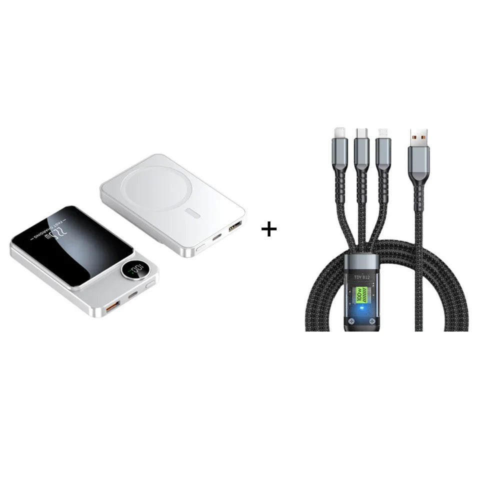 🔋✨Professional Magnetic Charger for Travelers & Professionals 🧲| 22.5W Wired & 15W Wireless💥