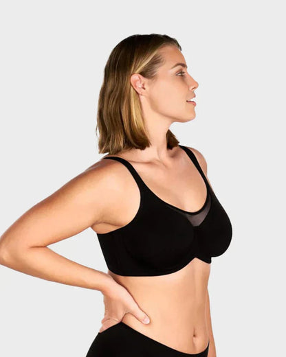 💐Women's Elegant Sheer Full Coverage Minimizer Bra ✨ Plus Size for Large Busts | No Digging, No Spillage & Ultra Comfy