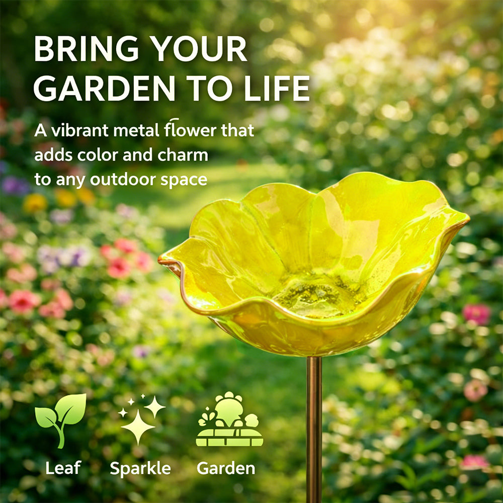 🎁Handmade Metal Flower Garden Stake🐦