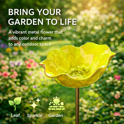 🎁Handmade Metal Flower Garden Stake🐦