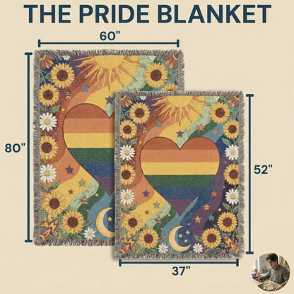 ☀LAST DAY SALE 49% OFF!!🏳️‍🌈Handmade Woven Pride Blanket | For Belonging, Visibility & Unapologetic Self-Expression