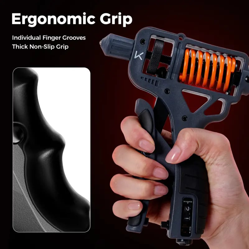 💪Ergonomic Adjustable H-Grip Hand Trainer – Forearm Strengthener with Counter for Stress Relief