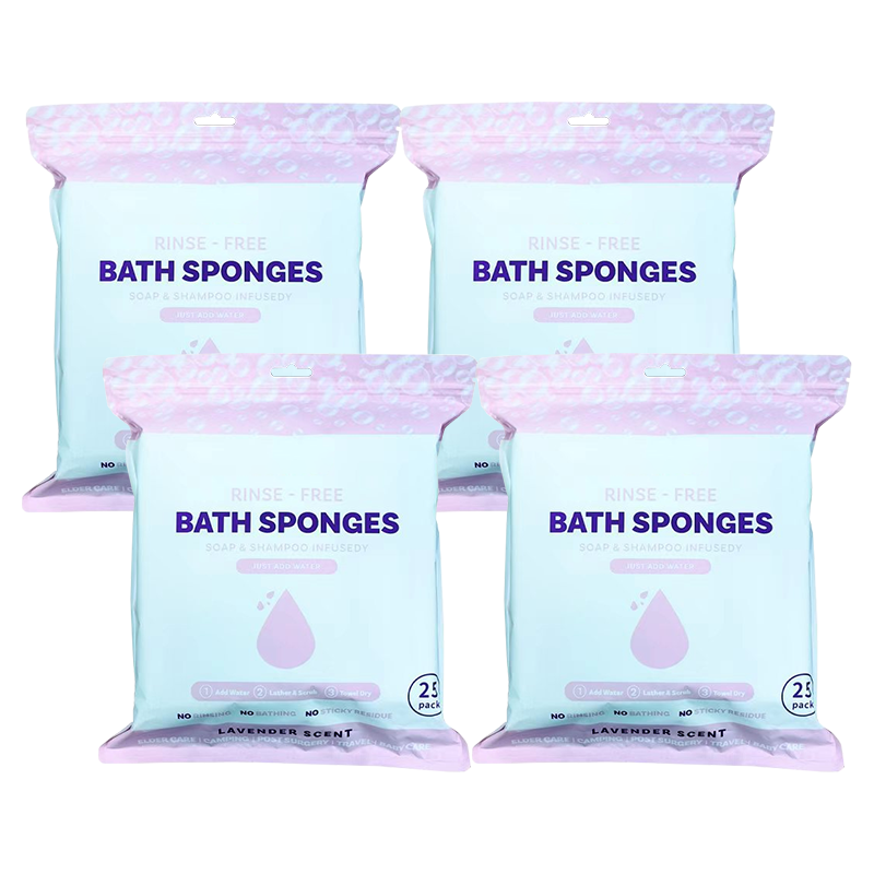 🎁 Freshness Anytime, Anywhere! 25 Large Rinse-Free Bathing Wipes for Adults