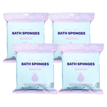 🎁 Freshness Anytime, Anywhere! 25 Large Rinse-Free Bathing Wipes for Adults