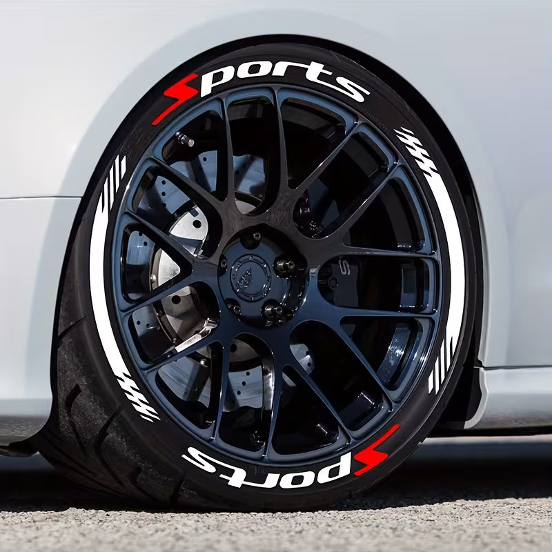 🏎️ 16PCS 3D Tire Lettering Stickers: Waterproof Universal Wheel Sidewall Decals! 🔥