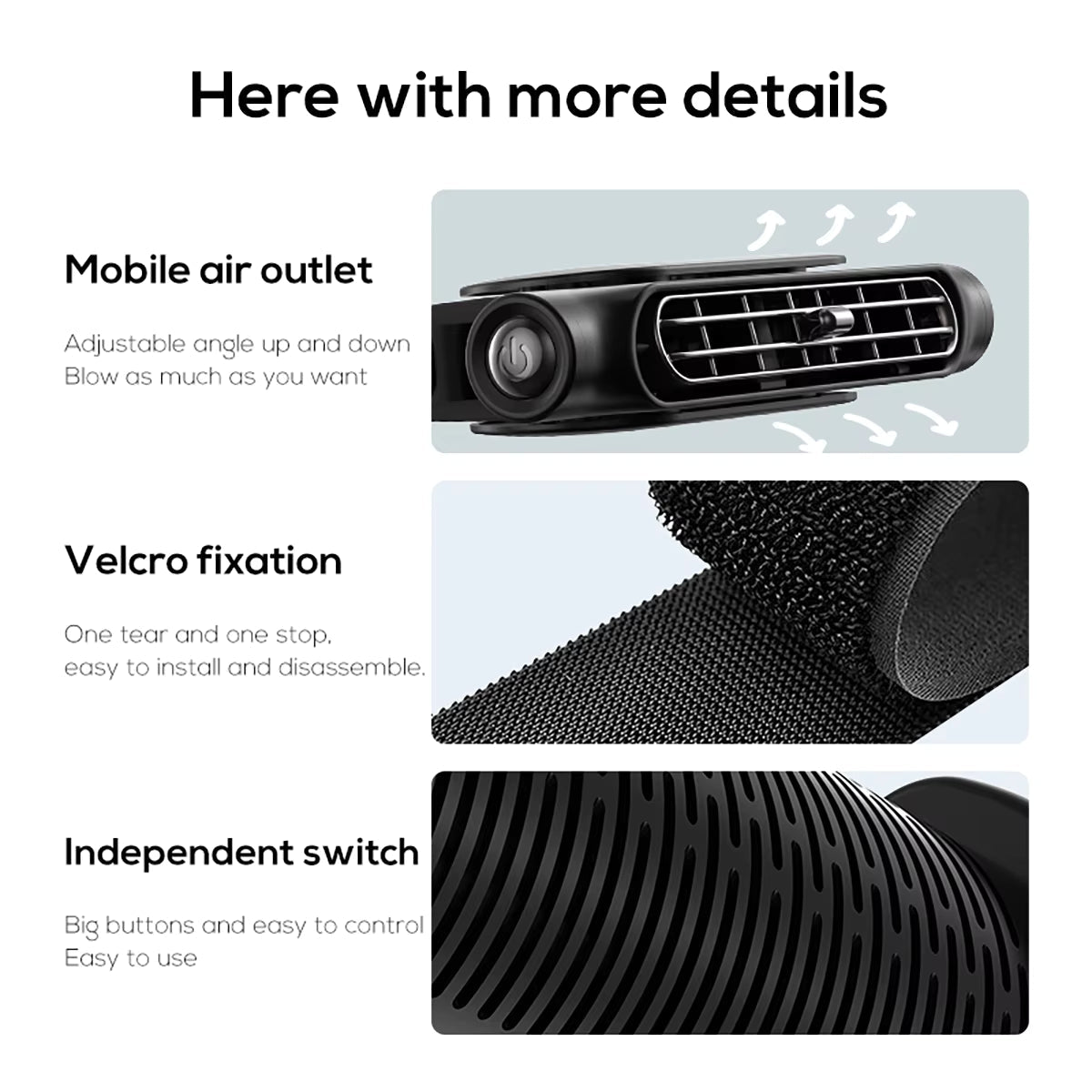 2026 Car Seat Fan Sunvisor Clip Fan