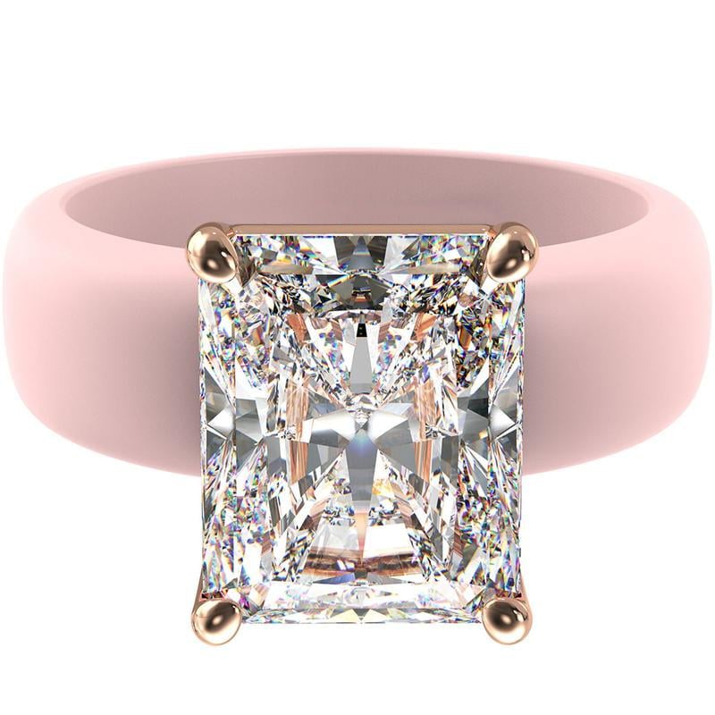 💍Renfit Silicone Ring – 10×8 mm Emerald Cut CZ | Patent-Pending Design - GlowStone Collection✨