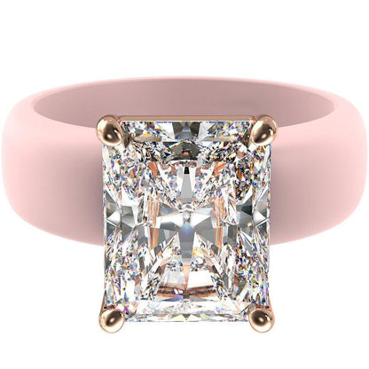 💍Renfit Silicone Ring – 10×8 mm Emerald Cut CZ | Patent-Pending Design - GlowStone Collection✨