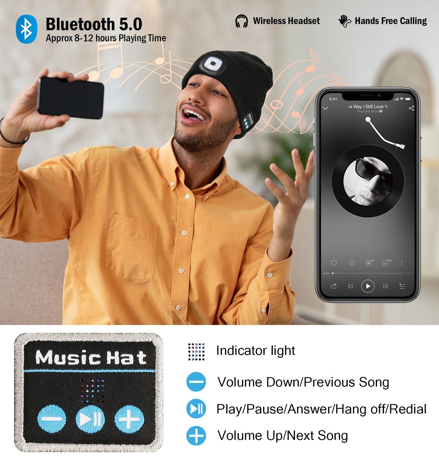 🎄🎅3-in-1 Function Bluetooth Beanie