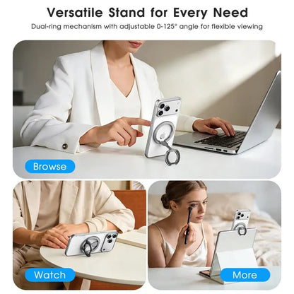 Double-Sided Magnetic Phone Stand Adjustable & Compatible with iPhone 12-17 Series