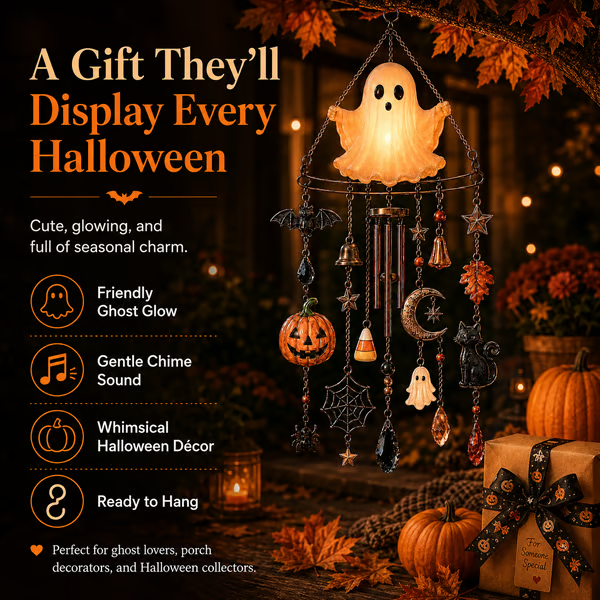 🔥Early Halloween Hot Sale 49% OFF👻 Haunted Glow Ghost Wind Chime