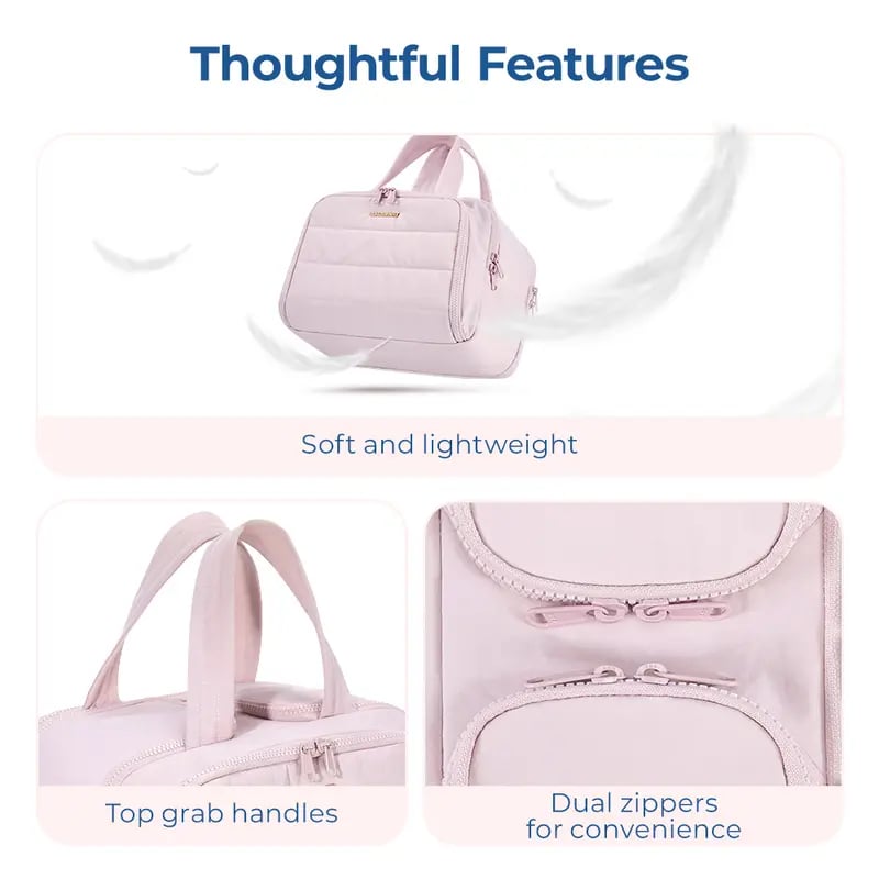 ✨Christmas Early Discount 🎄4-in-1 Puffy Multi-Functional Toiletry Bag for Women – Large Capacity Travel Organizer