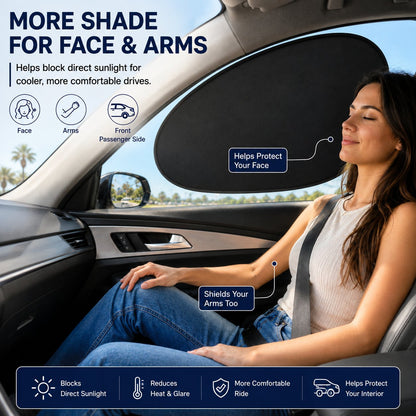 2/4-Pack Car Window Sun Shades - Static Cling UV Blocker & Glare Protector, Foldable Auto Accessories for Sedans & SUVs