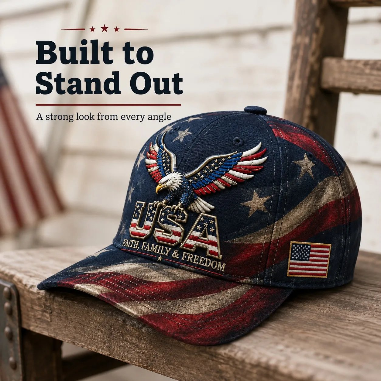 🔥Father's Day 49% OFF - 🇺🇸✨USA Faith, Family & Freedom Cap - Embroidered Edition🧢(Breathable & Lightweight Comfort & Unisex Fit)