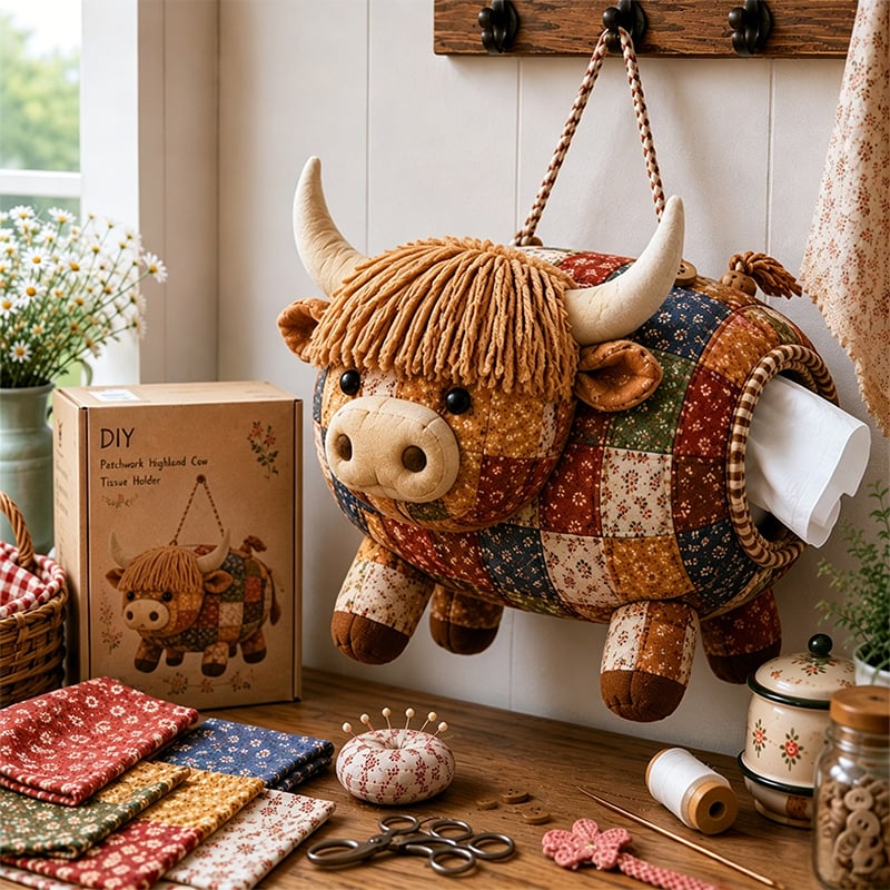 DIY Patchwork Animal Tissue Box