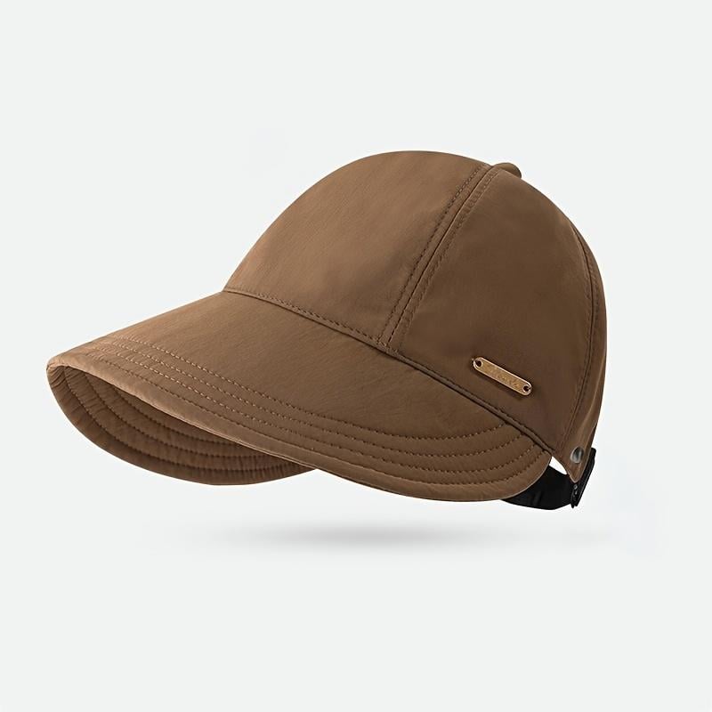 🧢Women's Wide Brim Sun Visor Hat – Open Top Ponytail Friendly Design