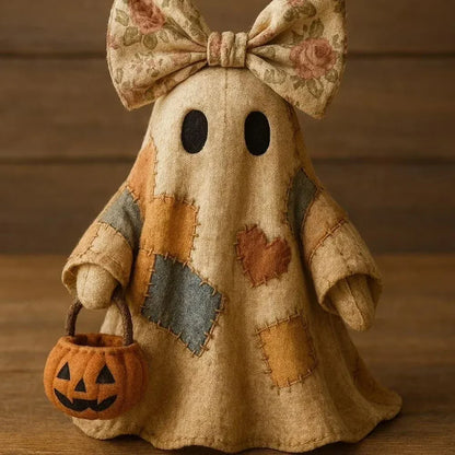 Lighted Vintage Patchwork Ghost