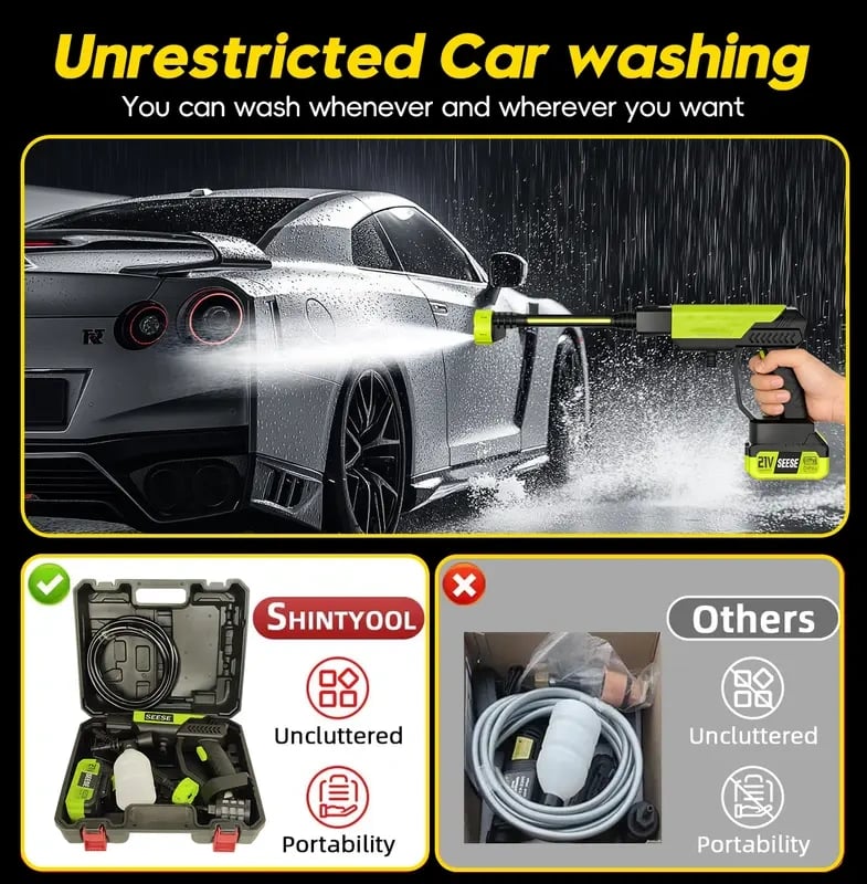 🔥Hot Sale 49% off🌟Cordless Pressure Washer and Single Port Charger Base