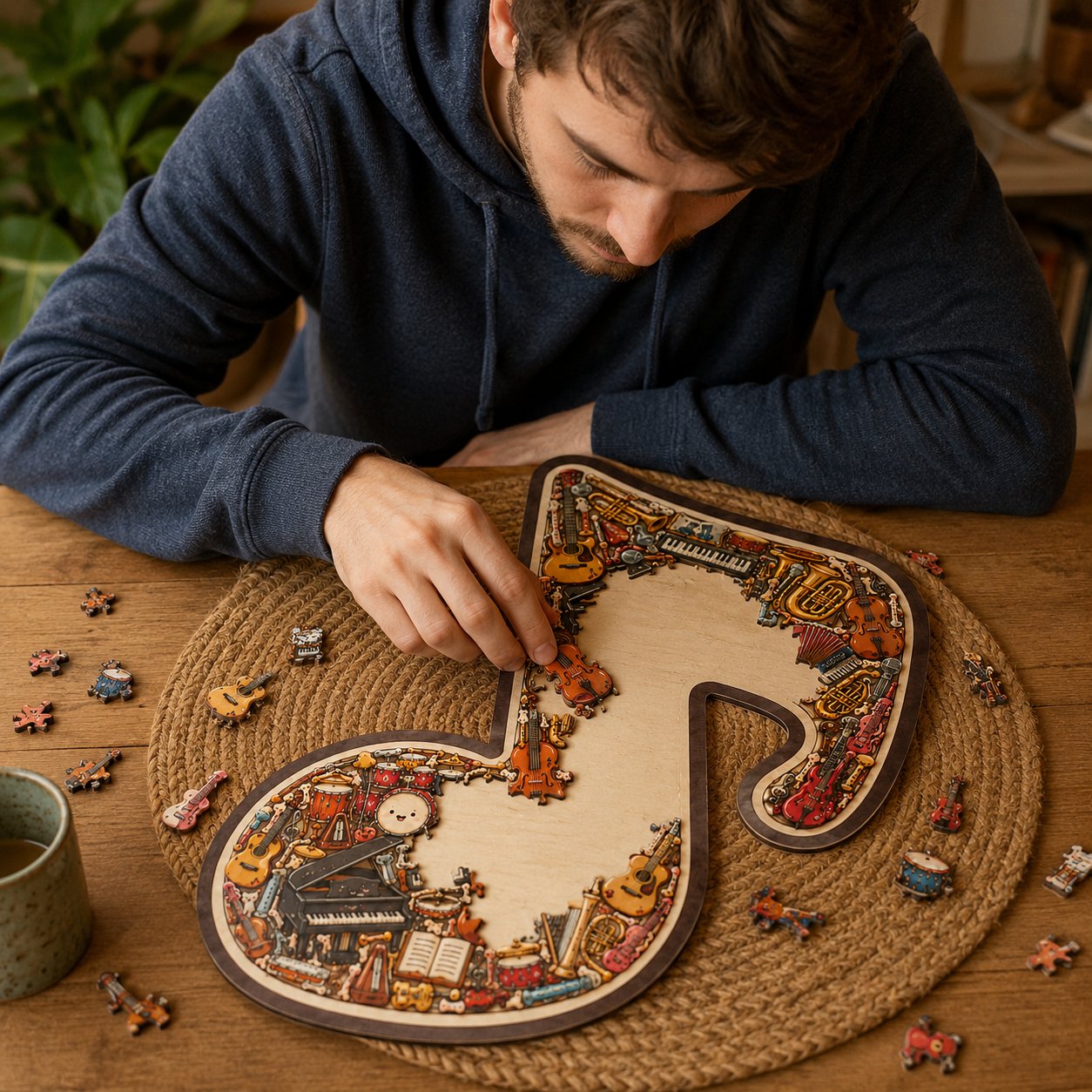 🎶Musical Note Instrument Jigsaw Puzzle Ornament✨
