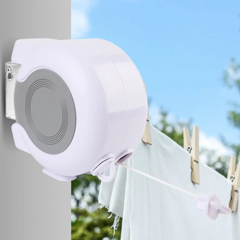 Invisible Retractable Clothesline with Dual Lines