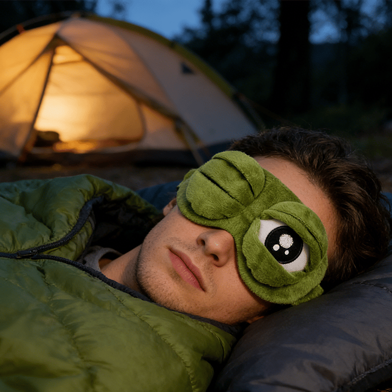 🎁Last Day Promotion 49% OFF🔥3D Frog Sleep Mask, Contoured Eye Mask with Adjustable Strap, Soft Cotton-Blend Fabric