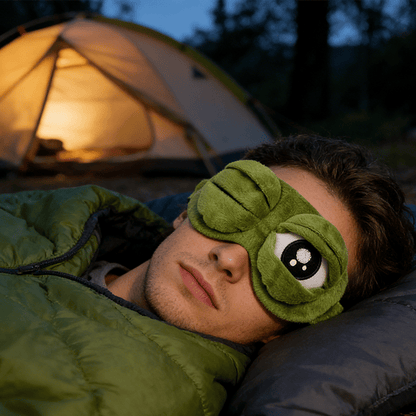 🎁Last Day Promotion 49% OFF🔥3D Frog Sleep Mask, Contoured Eye Mask with Adjustable Strap, Soft Cotton-Blend Fabric