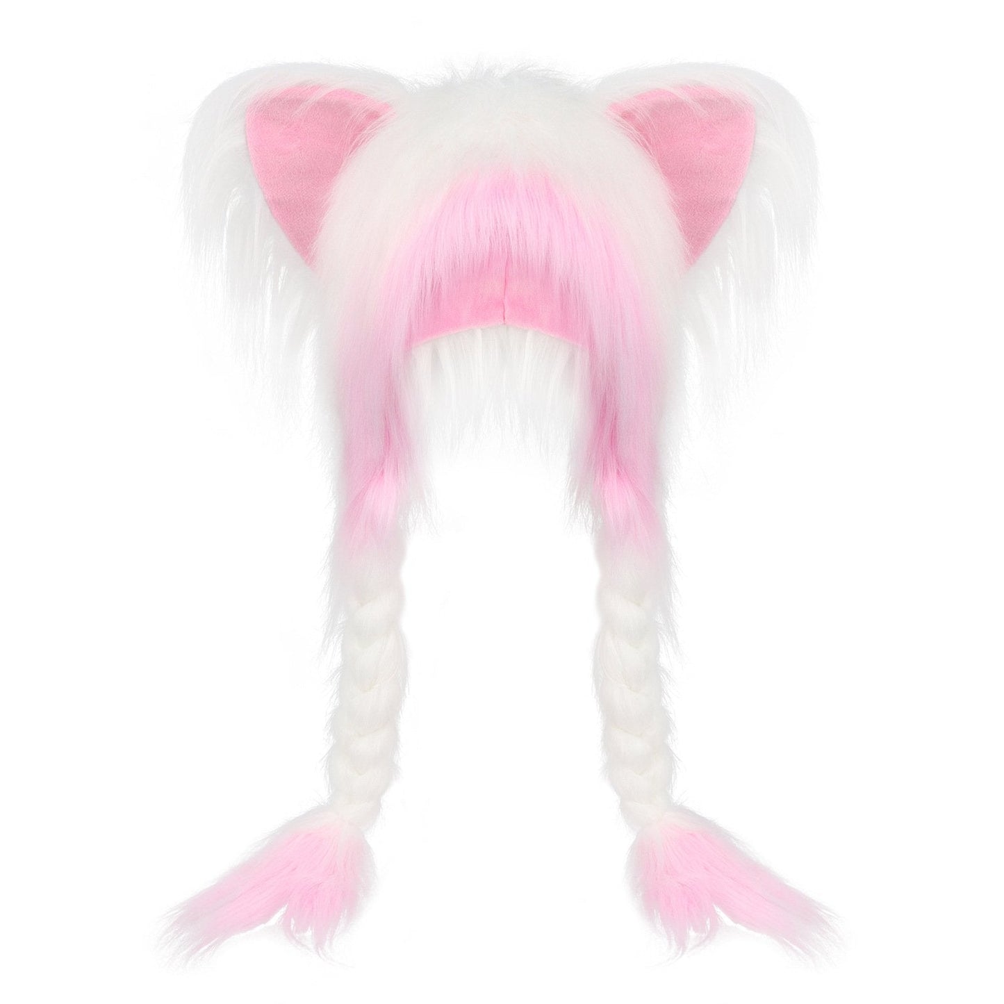 🔥Soft Furry Animal Ear Hat with Braids