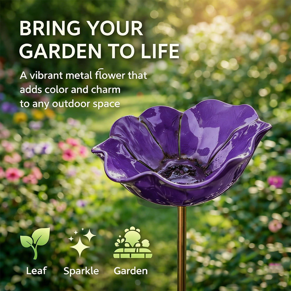 🎁Handmade Metal Flower Garden Stake🐦