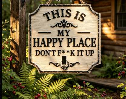 “This Is My Happy Place” Door Sign
