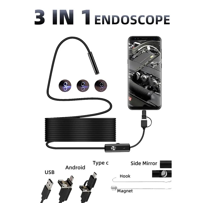 🔥🔦Waterproof Industrial Endoscope Camera