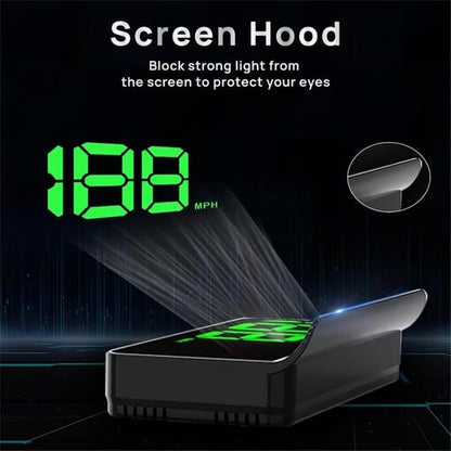 🏆🚗 Head-Up Display Car GPS Digital Speedometer – HUD for Cars, Trucks & Motorcycles