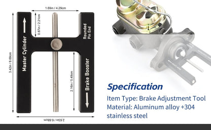 🛠️ Premium Aluminium Brake Booster Push Rod Adjustment Tool with Length Gauge