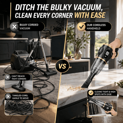 2-in-1 Handheld Vacuum & Air Duster – 4500Pa Suction, 644g, Washable Filter