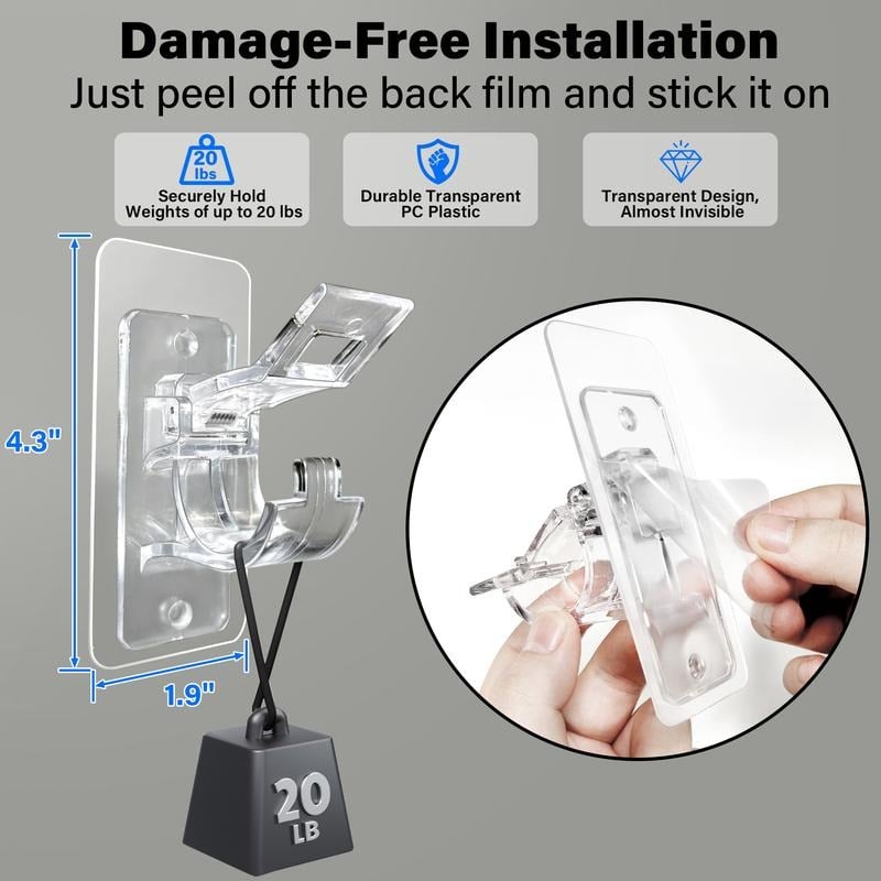 Drill-free curtain rod bracket