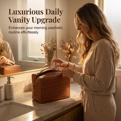 Large-Capacity Foldable Makeup Organizer for Women