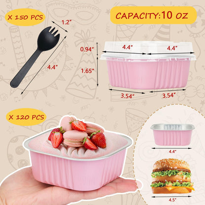 🎉120Pcs Portable Disposable Foil Cupcake Pans For Baking Picnic Party Use🍰