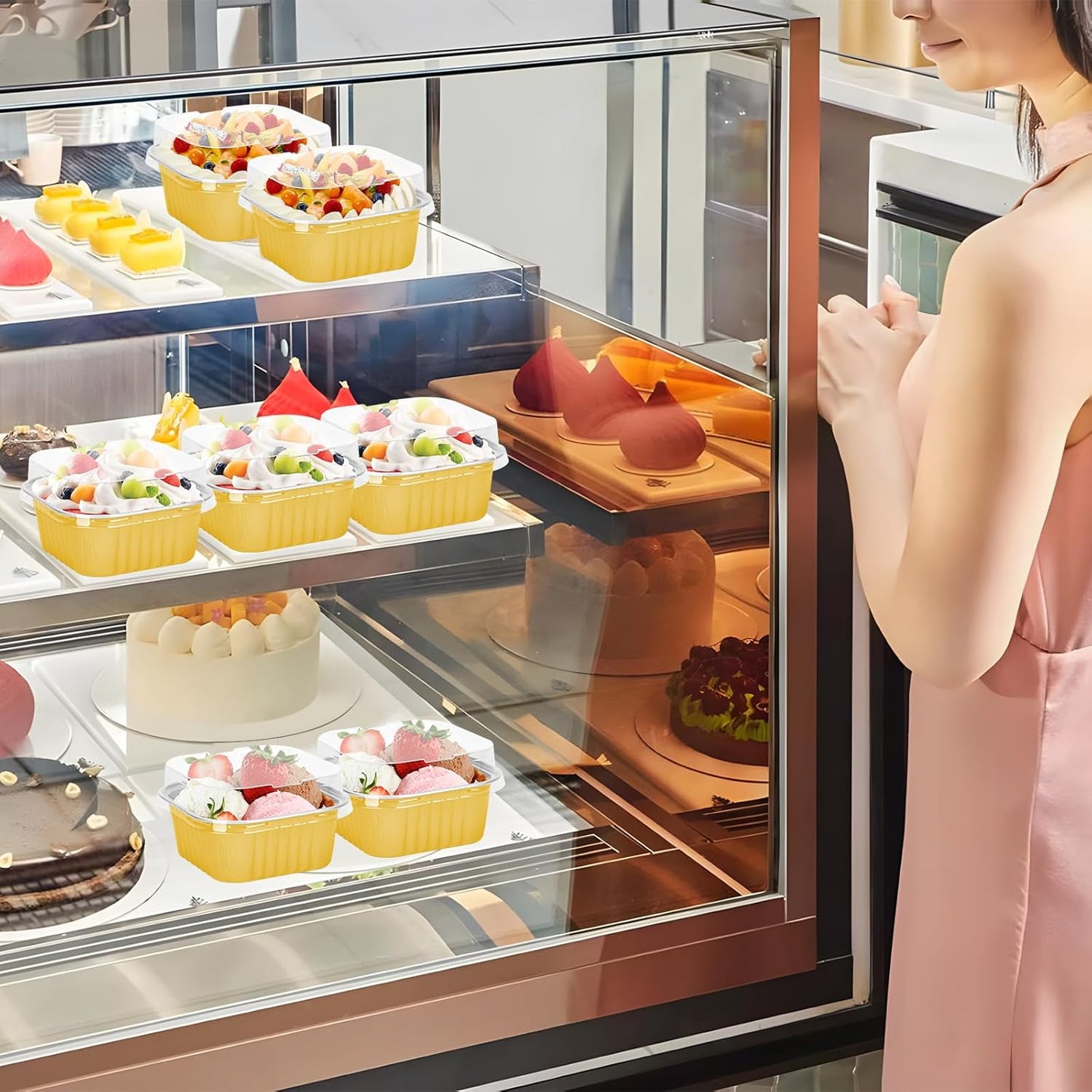 🎉120Pcs Portable Disposable Foil Cupcake Pans For Baking Picnic Party Use🍰