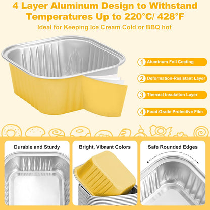 🎉120Pcs Portable Disposable Foil Cupcake Pans For Baking Picnic Party Use🍰