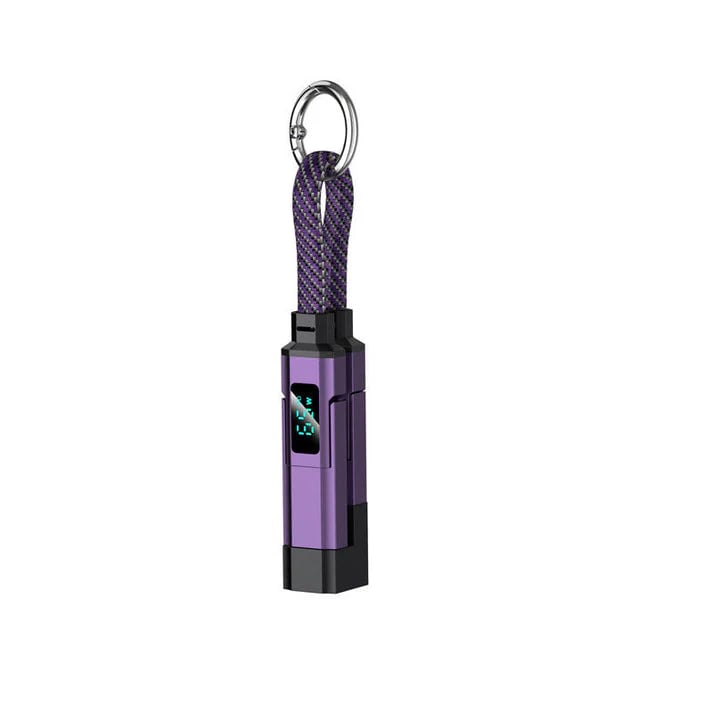🔥HOT SALE 49% OFF🔥4-in-1 Digital Display Keychain Charging Cable
