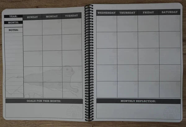 🔥🖤📚Themed Yearly Planner(✨Hardcover Book)