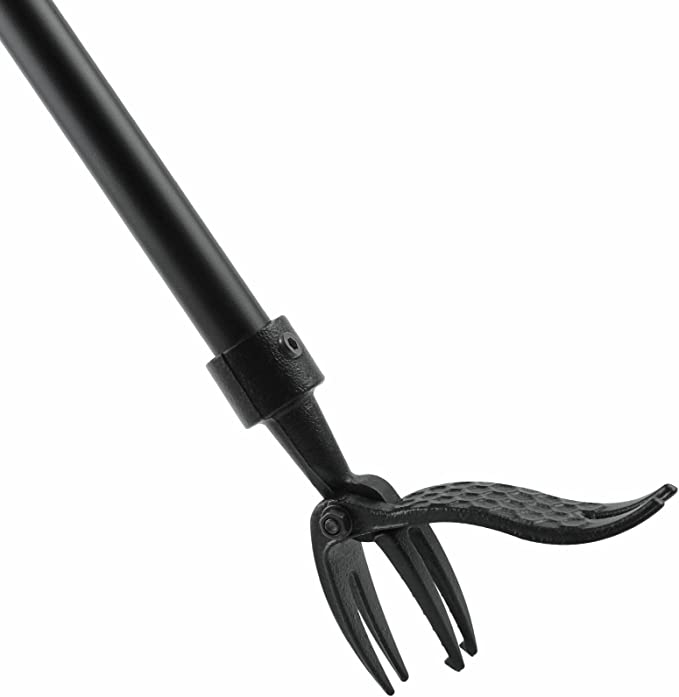 Stand Up Weed Puller Tool with 4-Claw Steel Head