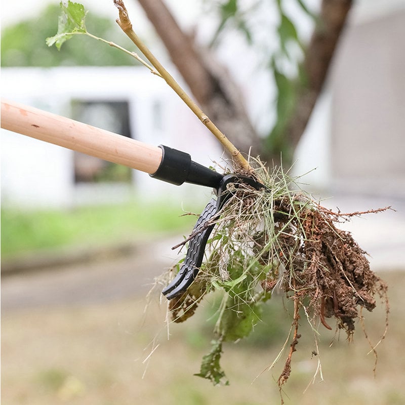 Stand Up Weed Puller Tool with 4-Claw Steel Head