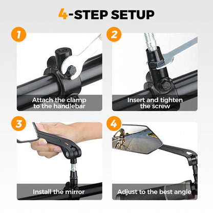 360° Rotatable Adjustable Bicycle Rearview Mirror🚴🪞