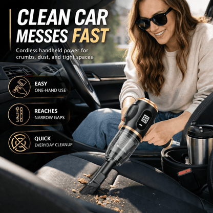 2-in-1 Handheld Vacuum & Air Duster – 4500Pa Suction, 644g, Washable Filter