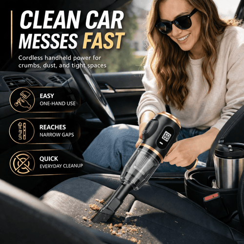 2-in-1 Handheld Vacuum & Air Duster – 4500Pa Suction, 644g, Washable Filter
