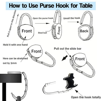 Butterfly Foldable Handbag Hook – Stylish, Portable & Non-Slip Bag Hanger