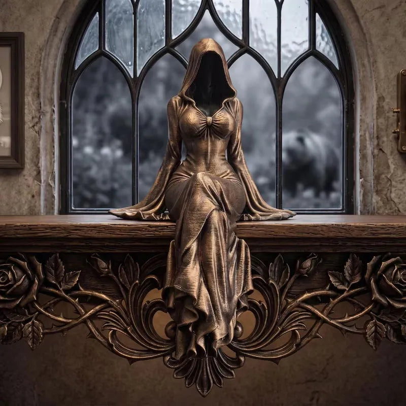 Lady Reaper - Ethereal Hooded Figure Sculpture
