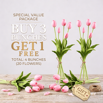 🌷 Lifelike Tulip Bouquet Décor for Every Space