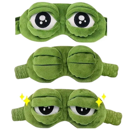 🎁Last Day Promotion 49% OFF🔥3D Frog Sleep Mask, Contoured Eye Mask with Adjustable Strap, Soft Cotton-Blend Fabric